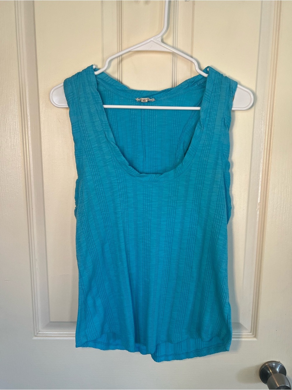 Pilcro Anthropologie Turquoise Textured Tank Top Size Large